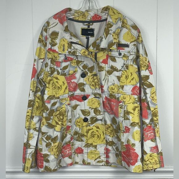 Hurley Floral Pea Cote Size XL - Picture 2 of 6